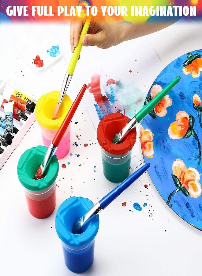 Pyzalar Paint Cups with Lids, Spill Proof Paint Cups, Kids Art Supplies Including Paint Brushes & Palette Tray, Activity Table for Toddlers 3-5 - Image 5